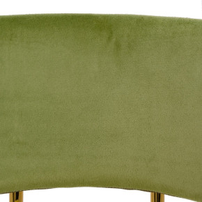 Chaise en velour vert et métal doré, Polina