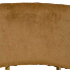 Chaise en velour taupe et métal doré, Polina