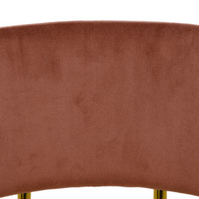 Chaise en velour vieux rose et métal doré, Polina