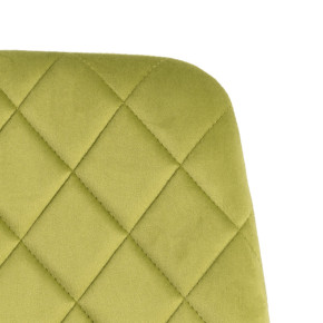 Chaise en velours vert damier métal noir, Cosy